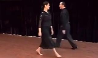 初学慢三步左右90度转圈基本步法 慢三步舞基本步教学